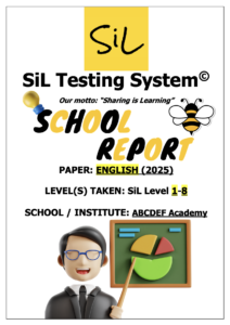 SiL Testing System - Sample School Report - Page 1